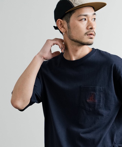 CAPTAIN STAG(キャプテンスタッグ)の「CAPTAIN STAG キャプテンスタッグ オーバーサイズ ポケット付きワンポイントロゴクルーネック半袖Tシャツ(Tシャツ/カットソー・メンズ・ブルー系/ブラック系/ブラック/イエロー/ホワイト/ホワイト系/グリーン系/グリーン/レッド/ネイビー/ブルー/杢グレー・M/LL/L)」の9枚目の写真