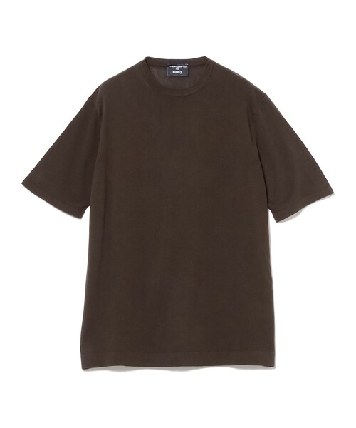 【別注】MORGANO / コットン クルーネック ニットTシャツ
