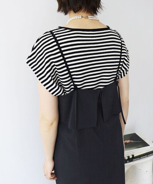 le.coeur blanc(ルクールブラン)の「RNストレッチキャミワンピース(ワンピース・レディース・モカ/ブラック・38)」の14枚目の写真