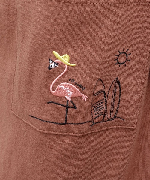 CORNERS（コーナーズ）の「アニマル刺繍Tシャツ（Tシャツ/カットソー・レディース・ブラウン/ピンク/ネイビー/ホワイト/ミント/グレイッシュベージュ・FREE）」の12枚目の写真