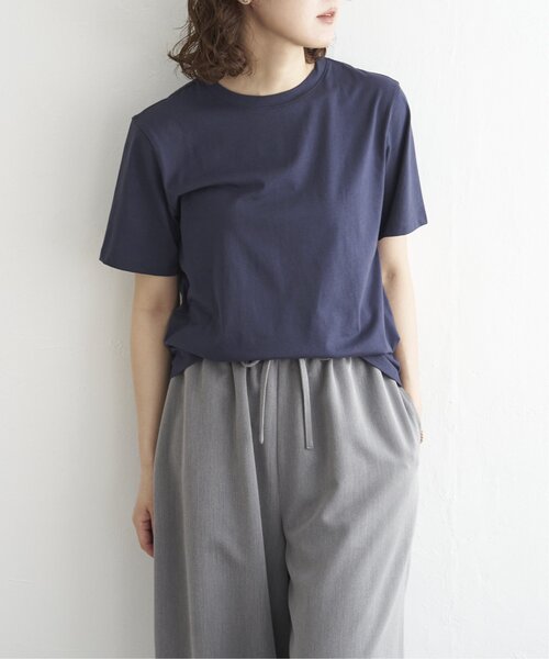 notch.(ノッチ)の「サイロコットンTシャツ(Tシャツ/カットソー・レディース・ネイビー/ベージュ/ホワイト/ブラック・M)」の4枚目の写真