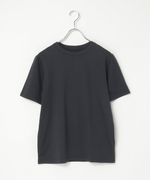 notch.(ノッチ)の「サイロコットンTシャツ(Tシャツ/カットソー・レディース・ネイビー/ベージュ/ホワイト/ブラック・M)」の1枚目の写真