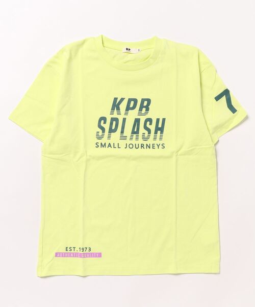 KP BOY（ケーピーボーイ）の「ロゴプリント 半袖Ｔシャツ（Tシャツ/カットソー・キッズ・イエロー/ブルー/ホワイト/ブラック・120cm/130cm/140cm/150cm/160cm）」の2枚目の写真
