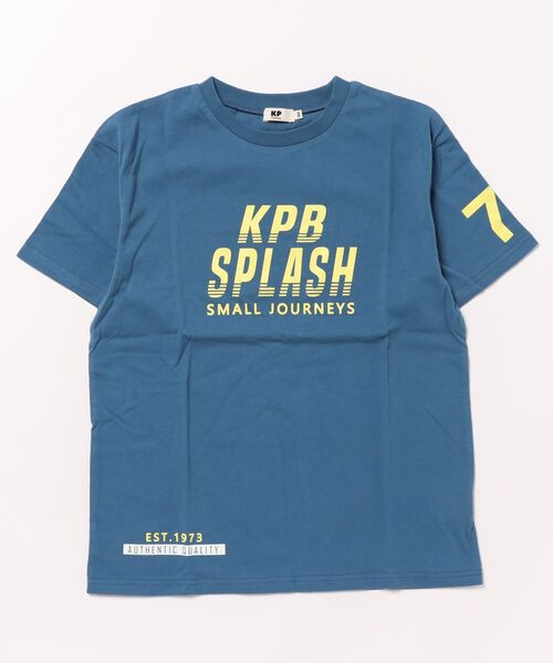 KP BOY（ケーピーボーイ）の「ロゴプリント 半袖Ｔシャツ（Tシャツ/カットソー・キッズ・イエロー/ブルー/ホワイト/ブラック・120cm/130cm/140cm/150cm/160cm）」の4枚目の写真
