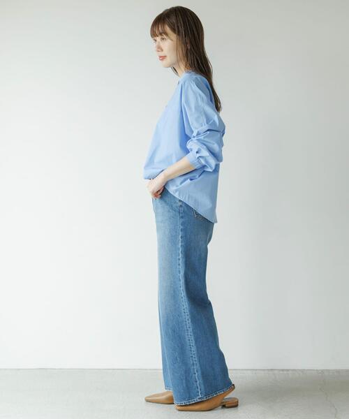 WEB限定』フロントタックバンドカラーシャツ（シャツ/ブラウス