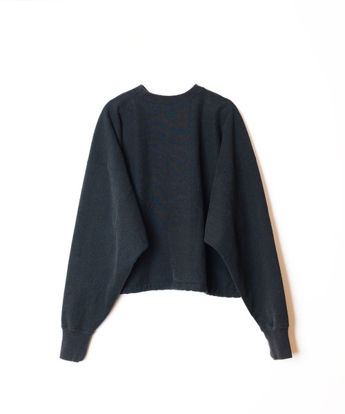 HOLIDAY / ホリデイ | ULTRA HEAVY SWEAT TOPS ロゴプリント ウルトラヘビー クルーネックスウェット | F | ネイビー | レディース HOLIDAY / ホリデイ | ULTRA HEAVY SWEAT TOPS ロゴプリント