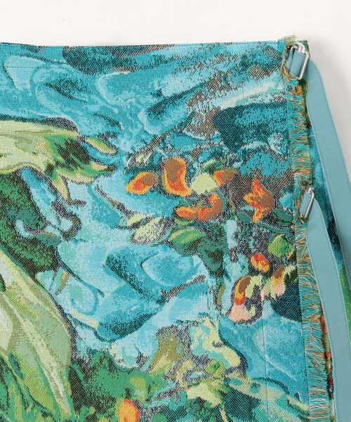 caban（キャバン）の「ランドスケープジャカード ミディラップスカート（スカート・レディース・グリーン系その他・FREE）」の3枚目の写真