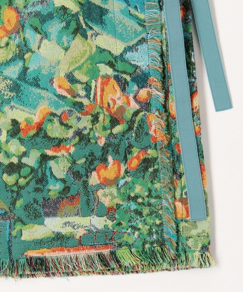 caban（キャバン）の「ランドスケープジャカード ミディラップスカート（スカート・レディース・グリーン系その他・FREE）」の5枚目の写真