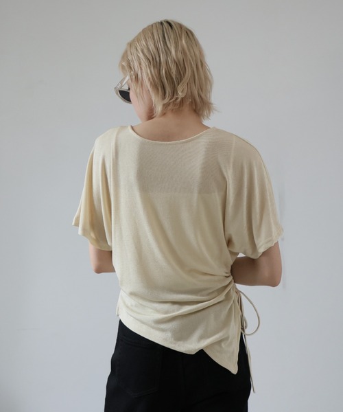 Ulysses(ユリシス)の「サイドギャザーアシメデザイントップス(Tシャツ/カットソー・レディース・ブラウン/グレー/ベージュ・M/S)」の21枚目の写真