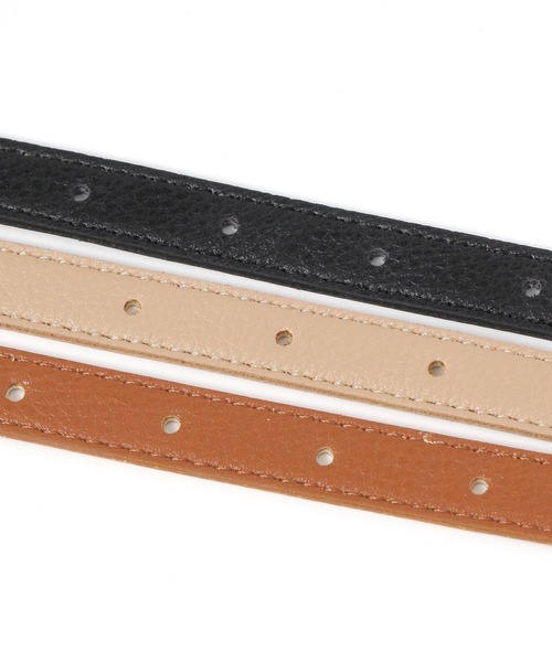 Elura（エルーラ）の「細フェイクレザーベルト/571562（ベルト・レディース・ブラック/ベージュ/ブラウン・ONE SIZE）」の8枚目の写真