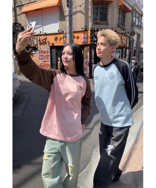 codegraphy（コードグラフィー）の「Sporty Track Long Sleeve CBEUUTL007B（Tシャツ/カットソー・メンズ・スカイブルー/ライトピンク/ホワイト・LARGE/MEDIUM/SMALL）」の5枚目の写真
