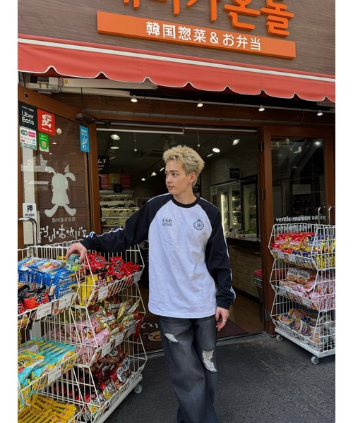 codegraphy（コードグラフィー）の「Sporty Track Long Sleeve CBEUUTL007B（Tシャツ/カットソー・メンズ・スカイブルー/ライトピンク/ホワイト・LARGE/MEDIUM/SMALL）」の7枚目の写真