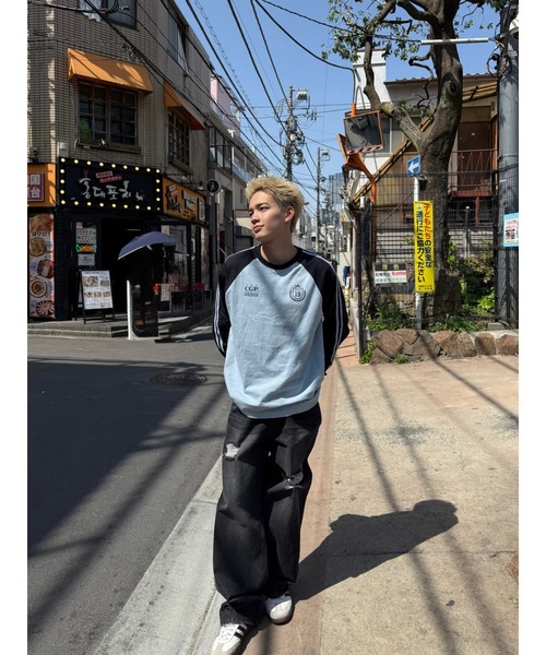 codegraphy（コードグラフィー）の「Sporty Track Long Sleeve CBEUUTL007B（Tシャツ/カットソー・メンズ・スカイブルー/ライトピンク/ホワイト・LARGE/MEDIUM/SMALL）」の12枚目の写真