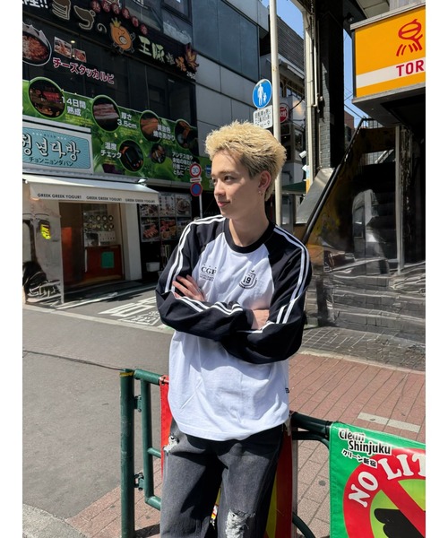 codegraphy（コードグラフィー）の「Sporty Track Long Sleeve CBEUUTL007B（Tシャツ/カットソー・メンズ・スカイブルー/ライトピンク/ホワイト・LARGE/MEDIUM/SMALL）」の13枚目の写真