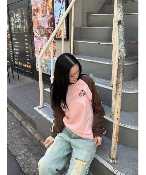 codegraphy（コードグラフィー）の「Sporty Track Long Sleeve CBEUUTL007B（Tシャツ/カットソー・メンズ・スカイブルー/ライトピンク/ホワイト・LARGE/MEDIUM/SMALL）」の14枚目の写真