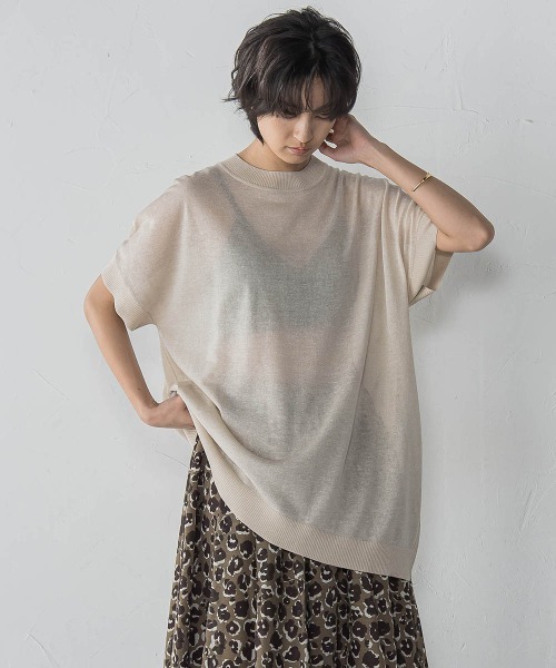 MAYSON GREY / メイソングレイ BACK釦アシンメトリーニットプルオーバー≪手洗い可能≫ BACK釦アシンメトリーニットプルオーバー≪手洗い可能