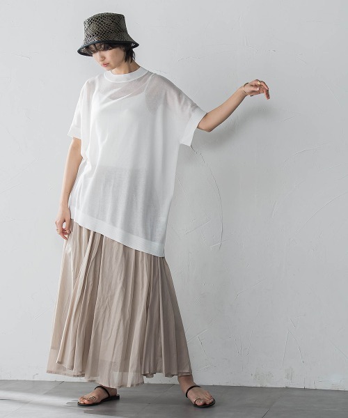 MAYSON GREY(メイソングレイ)の「BACK釦アシンメトリーニットプルオーバー≪手洗い可能≫(ニット/セーター・レディース・ベージュ/ホワイト/レッド・M)」の15枚目の写真