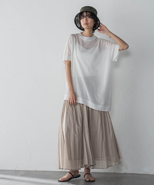 MAYSON GREY(メイソングレイ)の「BACK釦アシンメトリーニットプルオーバー≪手洗い可能≫(ニット/セーター・レディース・ベージュ/ホワイト/レッド・M)」の16枚目の写真