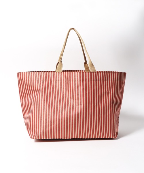 HOLLINGWORTH COUNTRY OUTFITTERS(ホリングワース カントリーアウトフィッターズ)の「HOLLINGWORTH COUNTRY OUTFITTER/ホリングワース カントリーアウトフィッターズ ストライプBIGトートバッグ(ショルダーバッグ・レディース・グリーン系2/グリーン系1・FREE)」の3枚目の写真