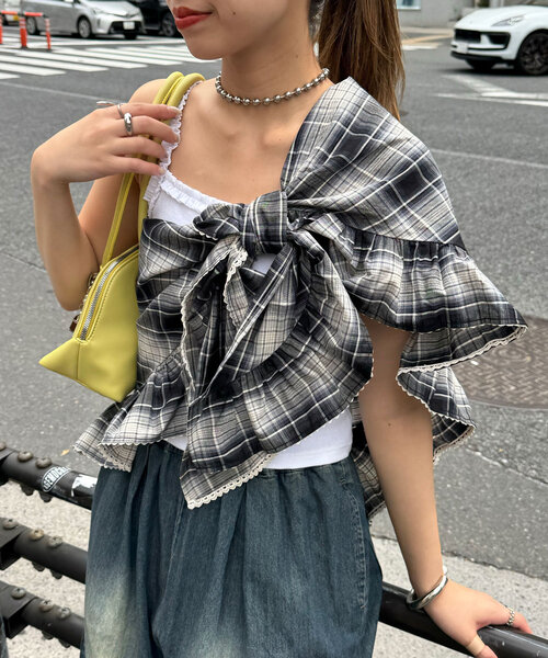 YAVI（ヤヴィ） MIX GINGHAM SCARF スカーフ YAVI（ヤヴィ） MIX GINGHAM SCARF スカーフ