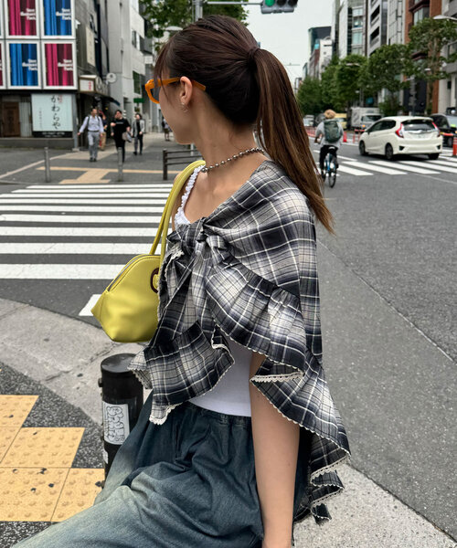 CIAOPANIC（チャオパニック）の「マルチWAYチェックフリルビッグ