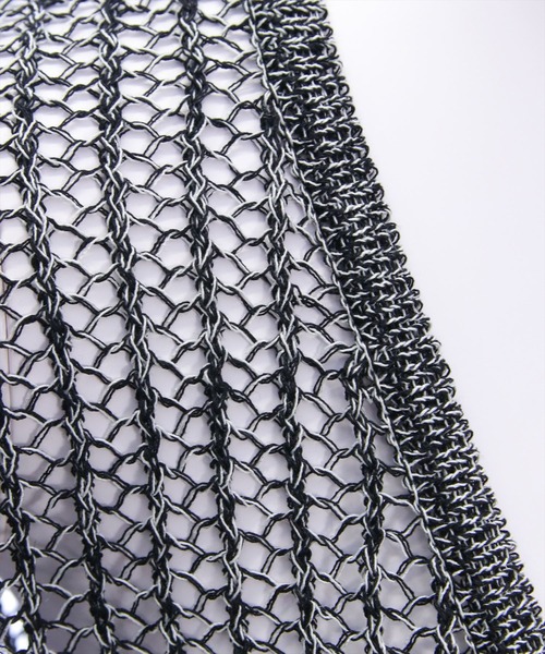 CLEAR BASIC（クリアベーシック）の「ウエストリボンメッシュ長袖カーディガン[着回し抜群 大人 カジュアル]≪SS新作≫（ニット/セーター・レディース・ブラック/ブルー・F）」の10枚目の写真