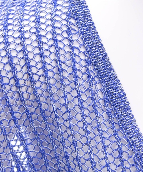 CLEAR BASIC（クリアベーシック）の「ウエストリボンメッシュ長袖カーディガン[着回し抜群 大人 カジュアル]≪SS新作≫（ニット/セーター・レディース・ブラック/ブルー・F）」の11枚目の写真