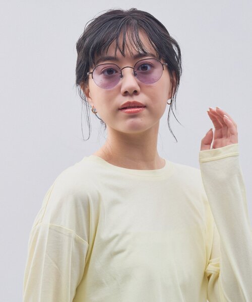 UNITED ARROWS(ユナイテッドアローズ)の「SUNCUTGlasses/UV100%CUT ボストン型 サングラス|カラーレンズ|メタルフレーム|UVカット| Zoff(サングラス・レディース・シルバー/ダークブラウン/ブラウン/ゴールド・FREE)」の1枚目の写真