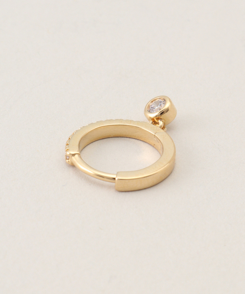 journal standard L'essage(ジャーナルスタンダードレサージュ)の「【NOUVEL AMOUR/ヌーベルアムール】MINI HOOP AVA WHITE:ピアス(片耳用)(ピアス(片耳用)・レディース・ホワイト・FREE)」の7枚目の写真