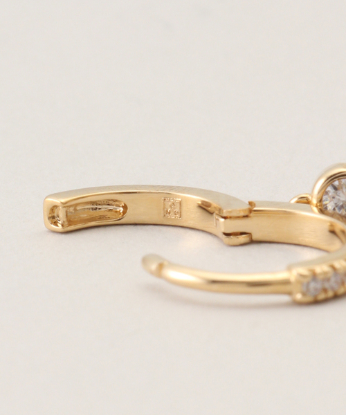 journal standard L'essage(ジャーナルスタンダードレサージュ)の「【NOUVEL AMOUR/ヌーベルアムール】MINI HOOP AVA WHITE:ピアス(片耳用)(ピアス(片耳用)・レディース・ホワイト・FREE)」の5枚目の写真