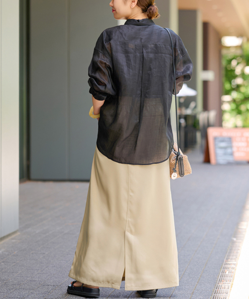 JOURNAL STANDARD relume(ジャーナルスタンダード レリューム)の「ヴィンテージサテンベイカースカート(スカート・レディース・ブラウン/ベージュ・FREE)」の16枚目の写真