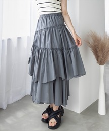 CLEAR BASIC | 【低身長サイズ有】コットンティアードフリルスカート [着回し力抜群 大人 カジュアル]≪CLEAR BASIC≫(スカート)