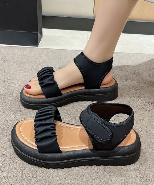 shoppinggo（ショッピングゴー）の「サンダル レディース 厚底 歩きやすい ミュール（サンダル・レディース・ベージュ/ブラック・23.0cm/23.5cm/24.0cm/24.5cm）」の16枚目の写真