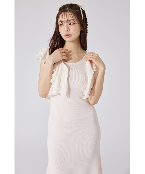 rienda（リエンダ）の「フリルブラウスセットニットマーメイドワンピース 夏服 サマーニット（ワンピース・レディース・ブルー/ブラック/ライトピンク・FREE）」の19枚目の写真