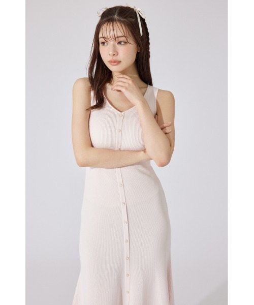 フリルブラウスセットニットマーメイドワンピース 夏服 サマーニット rienda フリルブラウスセットニットマーメイドワンピース 夏服 サマー