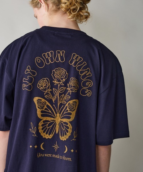 rehacer（レアセル）の「rehacer : Wind Bloom Open End T-shirt / ウインドブルーム オープンエンド Tシャツ（Tシャツ/カットソー・メンズ・ホワイト/ネイビー/スミクロ・MEDIUM/LARGE/X-LARGE/SMALL）」の2枚目の写真