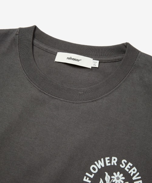 rehacer（レアセル）の「rehacer : Wind Bloom Open End T-shirt / ウインドブルーム オープンエンド Tシャツ（Tシャツ/カットソー・メンズ・ホワイト/ネイビー/スミクロ・MEDIUM/LARGE/X-LARGE/SMALL）」の5枚目の写真