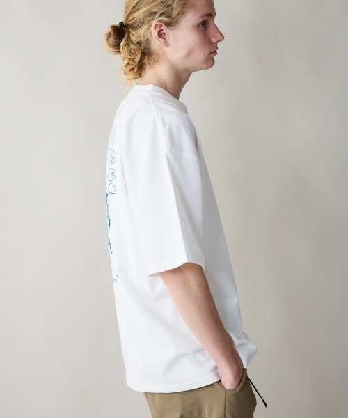 rehacer（レアセル）の「rehacer : Wind Bloom Open End T-shirt / ウインドブルーム オープンエンド Tシャツ（Tシャツ/カットソー・メンズ・ホワイト/ネイビー/スミクロ・MEDIUM/LARGE/X-LARGE/SMALL）」の17枚目の写真