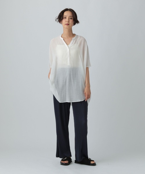 LEPSIM（レプシィム）の「スキッパードルマンチュニックSS　498446（チュニック・レディース・ブラック/オフホワイト/ブルー/レッド・FREE）」の6枚目の写真