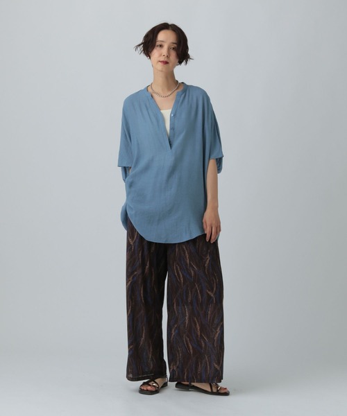 LEPSIM（レプシィム）の「スキッパードルマンチュニックSS　498446（チュニック・レディース・ブラック/オフホワイト/ブルー/レッド・FREE）」の20枚目の写真