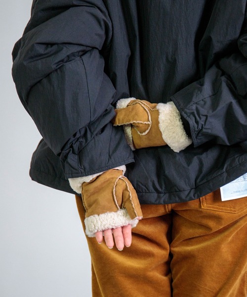 Glencroft] MOUTON FINGERLESS MITTS / ムートンフィンガーレスミトン