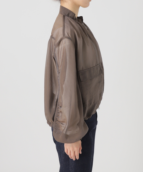 アルページュストーリー　テンセルコットンシアーブルゾン　ピンク　新品タグ付き アルページュストーリー テンセルコットンシアーブルゾン ピンク