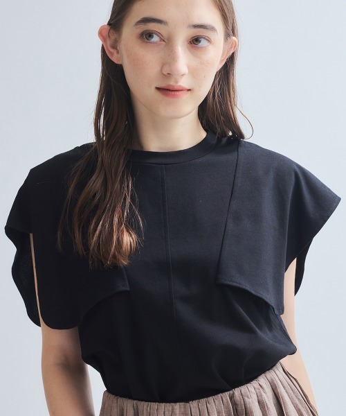 ketty(ケティ)の「フリルスリーブブラウス≪手洗い可能≫(シャツ/ブラウス・レディース・オフホワイト/ブラック・M)」の3枚目の写真