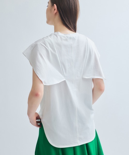 ketty(ケティ)の「フリルスリーブブラウス≪手洗い可能≫(シャツ/ブラウス・レディース・オフホワイト/ブラック・M)」の7枚目の写真