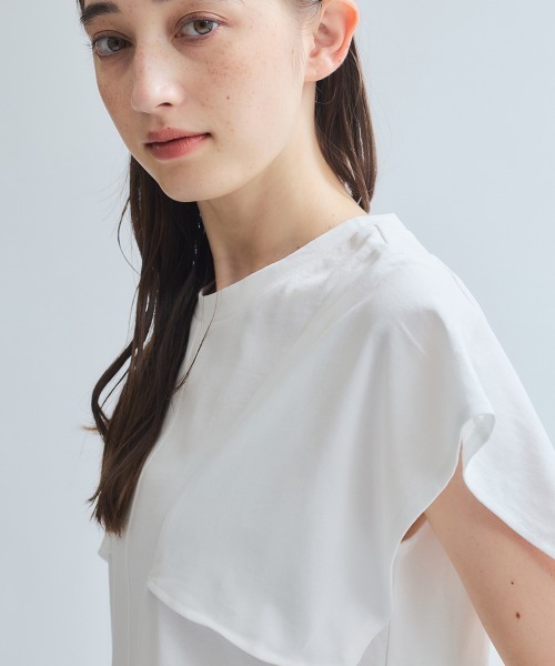 ketty(ケティ)の「フリルスリーブブラウス≪手洗い可能≫(シャツ/ブラウス・レディース・オフホワイト/ブラック・M)」の9枚目の写真