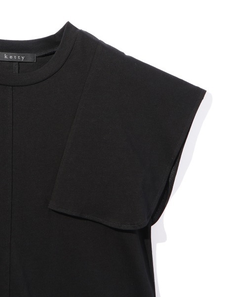 ketty(ケティ)の「フリルスリーブブラウス≪手洗い可能≫(シャツ/ブラウス・レディース・オフホワイト/ブラック・M)」の18枚目の写真