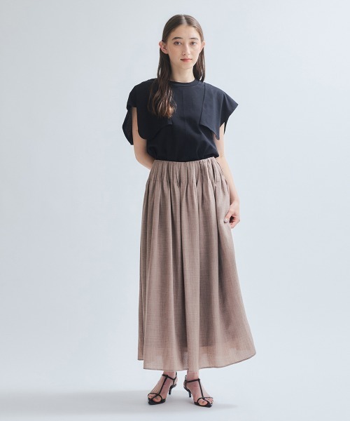 ketty(ケティ)の「フリルスリーブブラウス≪手洗い可能≫(シャツ/ブラウス・レディース・オフホワイト/ブラック・M)」の5枚目の写真