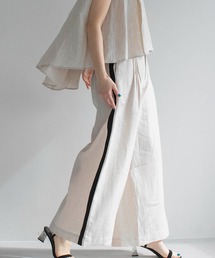 TITE IN THE STORE | リネンサイドラインワイドパンツ(その他パンツ)