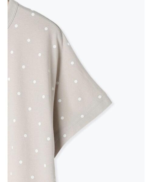 Samansa Mos2(サマンサ モスモス)の「【オーガニックコットン】ドット柄Tシャツ(Tシャツ/カットソー・レディース・オフホワイト/グレー/チャコールグレー/ネイビー・F)」の22枚目の写真