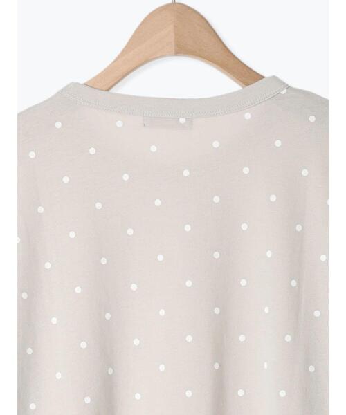 Samansa Mos2(サマンサ モスモス)の「【オーガニックコットン】ドット柄Tシャツ(Tシャツ/カットソー・レディース・オフホワイト/グレー/チャコールグレー/ネイビー・F)」の20枚目の写真